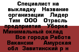 Специалист на выкладку › Название организации ­ Лидер Тим, ООО › Отрасль предприятия ­ Уборка › Минимальный оклад ­ 28 050 - Все города Работа » Вакансии   . Амурская обл.,Завитинский р-н